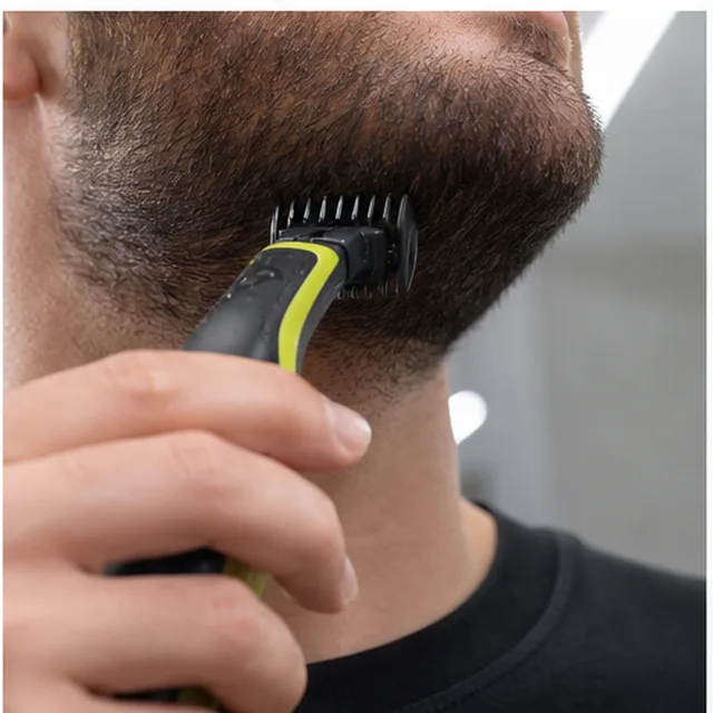 Longer facial hair trimming